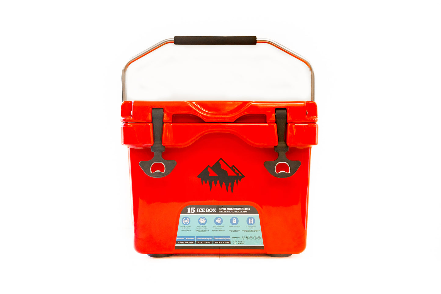 Red 15 qt cooler