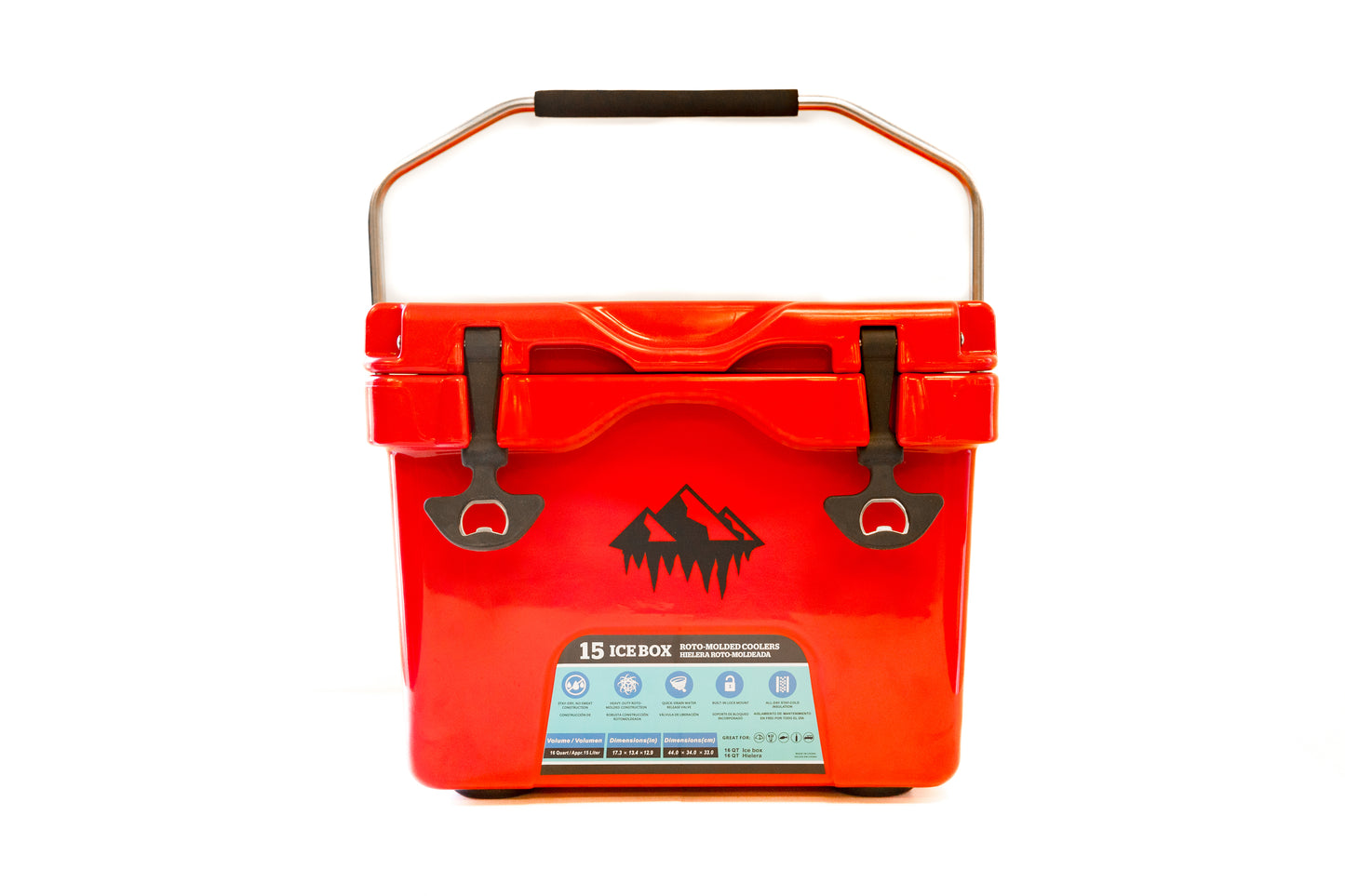 Red 15 qt cooler