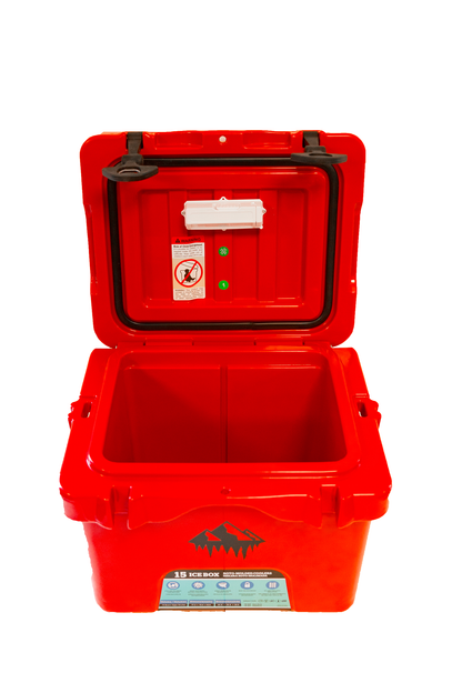 Red 15 qt cooler